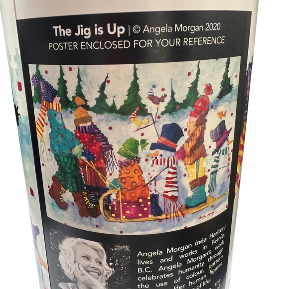 Stand Out Puzzle 750 Piece The Jig is Up 2020 Christmas Sled Ride Family 24 x 18 - Picture 9 of 13